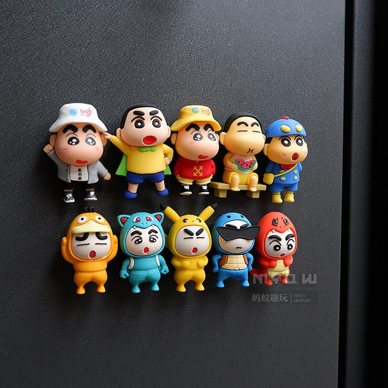 2025 Crayon Shin-chan 3D Cartoon Anime Refrigerator Magnet