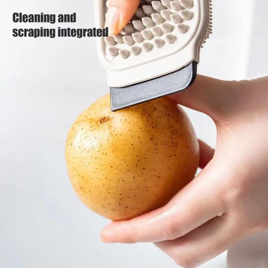 1/2Pcs Cleaning Brush Silicone Quick-Drying Food Grade BPA-Free Multi-Functional Dishes Fruits Vegetables Scrubber Kitchen Tool