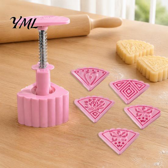 Kreativní kuchyňské nástroje na pečení, oboustranná forma, 2v1 DIY lisovací nástroj na pečení pro formičky na měsíční koláče, sušenky, koláče, odnímatelný ABS gadget, pro domácí pečení