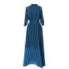 Spring Summer Women Temperament Hollow-out Chiffon Sexy Big Swing Long Dress