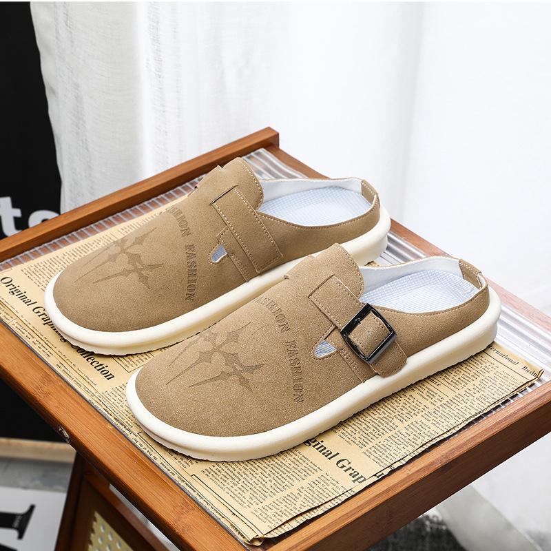 Fashion 2025 Summer Men's Closed-Toe Slip-On Slides Breathable Casual House Shoes Comfortable Outdoor Fashion Footwear for Daily Wear