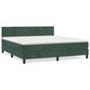 VidaXL Lit à sommier tapissier et matelas Vert foncé 180x200cm Velours - Modèle 3141380