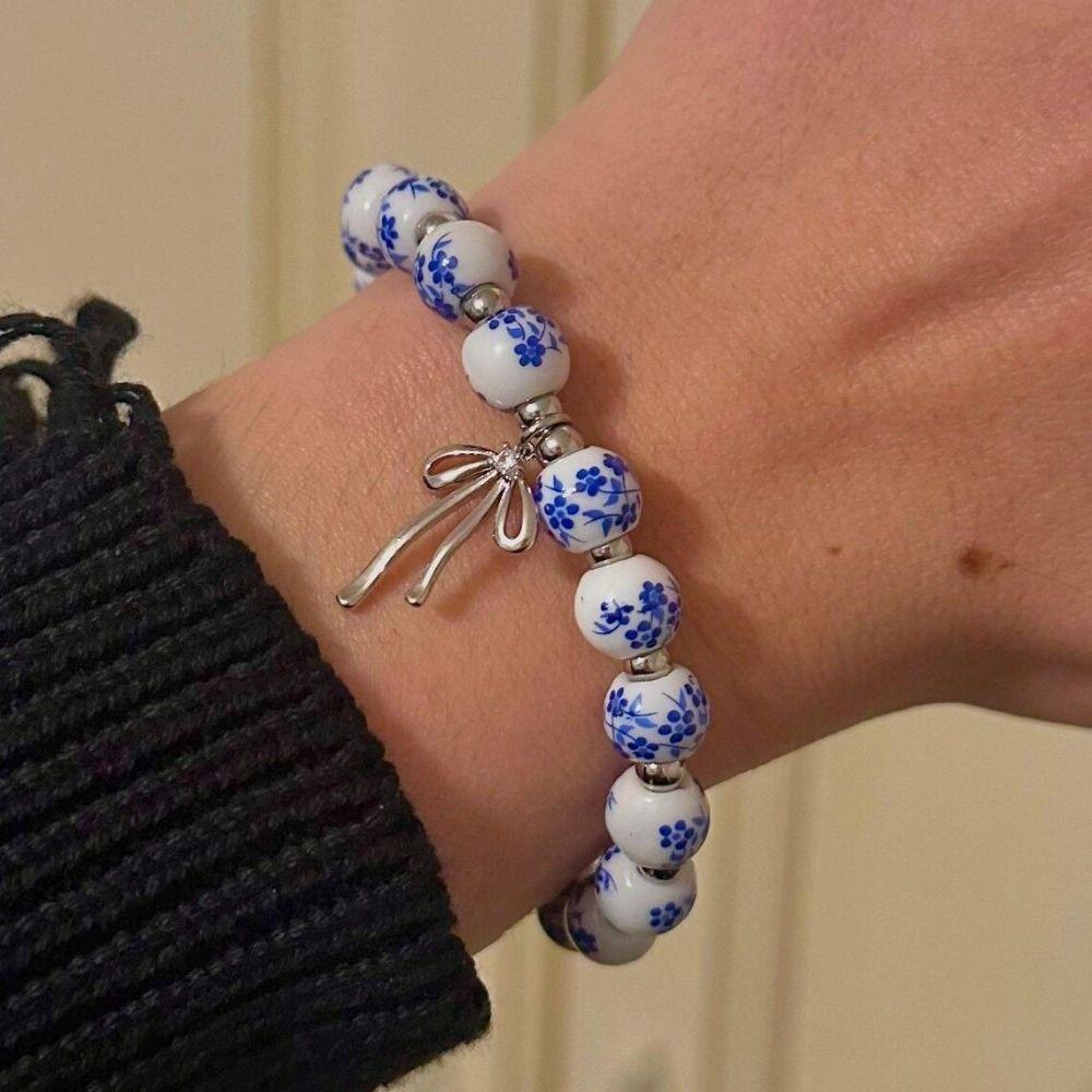 Metal Beads Beads Bracelets Ceramics New Chinese Style Bracelet Women