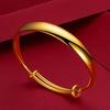Gold-Plated Starry Dragon & Phoenix Push-Pull Women's Bangle - Non-Fading, High-End Jewelry