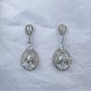 Elegant Long Teardrop Zirconia Dangle Earrings for Evening Wear and Brides