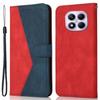 For Xiaomi Redmi Note 14 Pro 4G Case Color Splicing Wallet Stand Leather Phone Cover with Wrist Strap