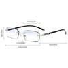 2024 Frameless Business Reading Glasses Ultra Light Cut Edge Presbyopia Glasses Anti Blue Light Middle-aged Anti Fatigue Glasses