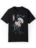 Jellyfish Pattern Print Men'S Short Sleeve Comfy T-shirt, Graphic Tee Men'S Summ