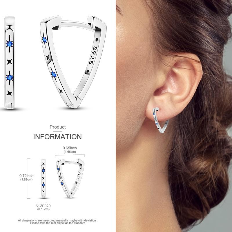 Boucles d'Oreilles Créoles en Argent 925 Zircon Coloré Boucles d'Oreilles Créoles Pavées Pour Femmes Filles Bijoux Cadeau