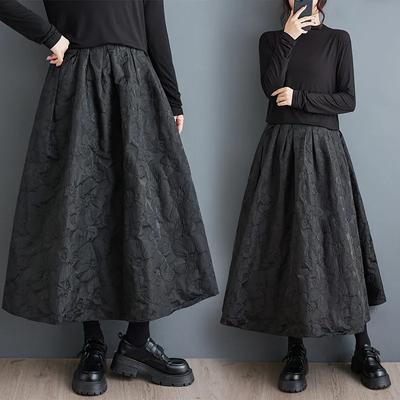 Tavaszi őszi bolyhos esernyőszoknya magas derékkal vintage alkalmi bő hosszú női szoknyák