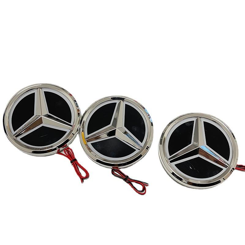 9.5cm Car Rear Trunk Emblem ABS LED Badge Light Accessories Mercedes Benz S350 S300L S A B C E Class GLA GLK ML GL GLC GLE