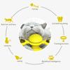 Interactive Windmill Cat Toy with Catnip, LED Light Ball, Fun Exercise Toy for Indoor Cats & Kittens - Yellow