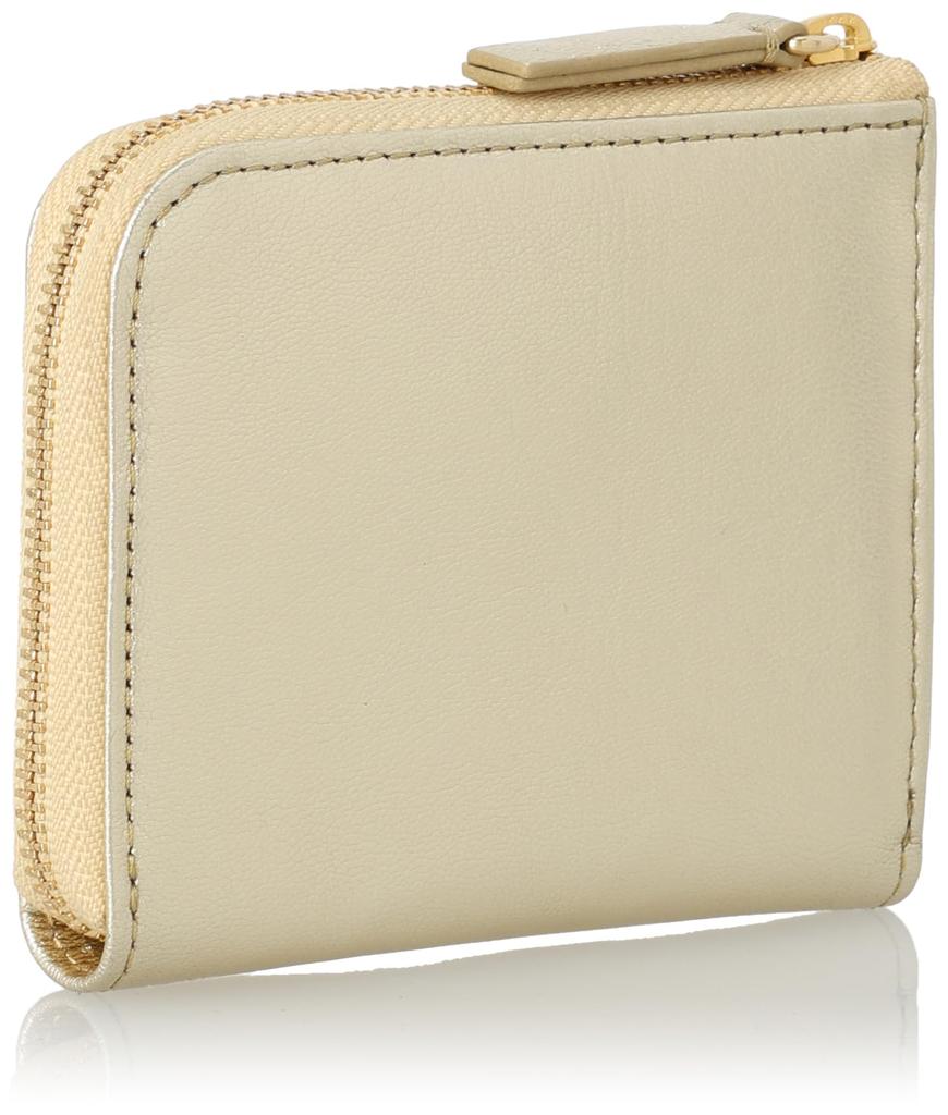 Gione Flip Zip Mini Wallet with Skimming PG502ALP GOLD L-Zip Protection,