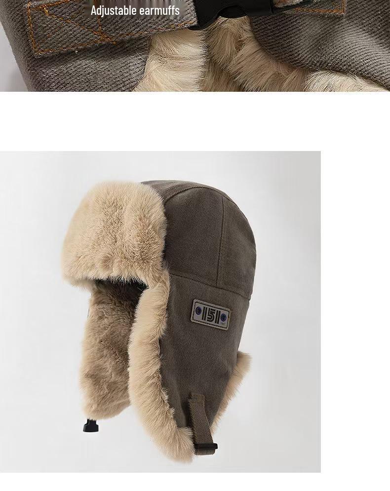 Unisex Winter Verdickte Winddichte Ohrenschutz Plüschmütze