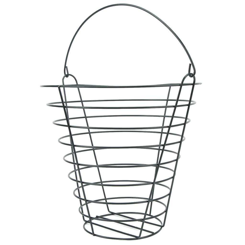 Golf Ball Storage Basket Metal Lightweight Large Capacity Basket Container with Foldable Handle for Golf Course L