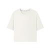 Fashionable Comfortable Versatile Loose Short Sleeve T-Shirt Women Tops Cotton-Candy-White L225W163-0074