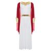 Herren Toga Kostüm Halloween Cosplay Faschingskostüm Rundhals Ärmellos Verdeckter Reißverschluss Hinten Schulterdrapierungen Robe