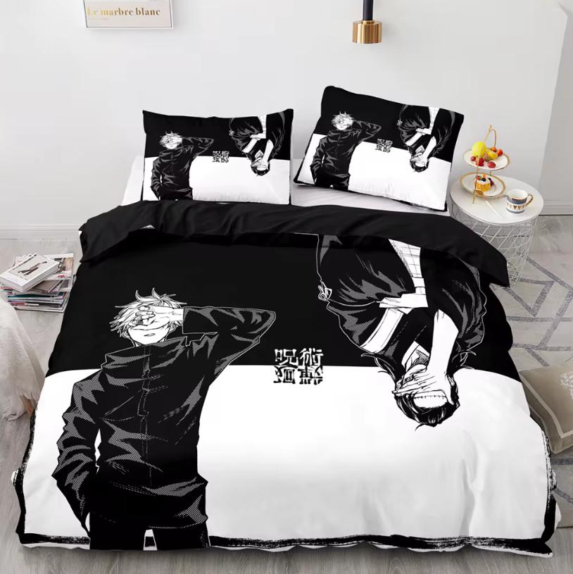 3D Anime Jujutsu Kaisen Satoru Gojo Christmas Gift King Twin Double Child Bedding Set Microfiber or Polyester Duvet Cover Set