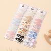 RAINBOW BOWS 10Pcs/set Mini Cotton Print Flower BB Hair Clips for Girls Lovely Plaid Hairpins Headwear Kids Hair Accessories