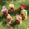 Set Jucării de Pluș Capybara Mami cu 4 Pui de Capybara Păpuși Capibala de Pluș Animale de Pluș Pernă Broască Țestoasă Rucsac Decor Mașină