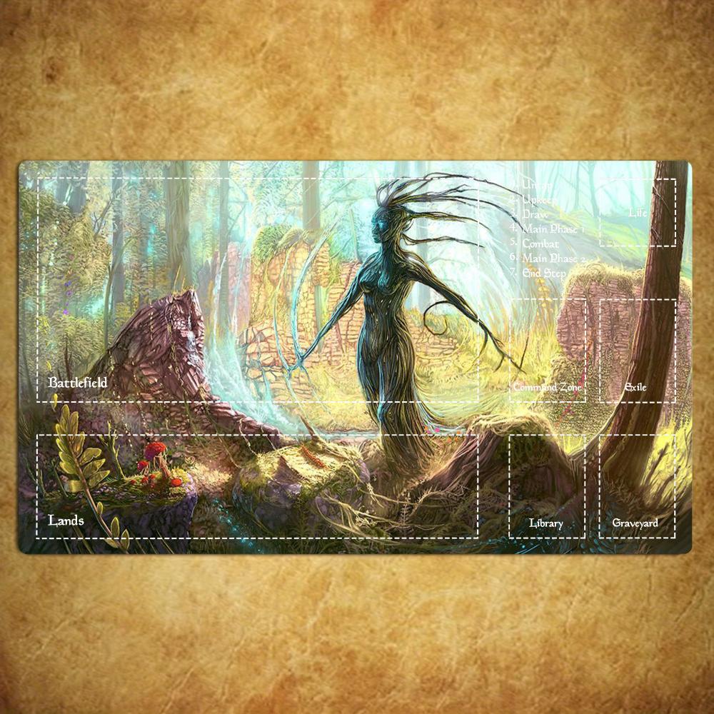 Red Wing Fire Dragon Magic Card Battle Mat TCG Playmat Anti-Slip Base Gathering Gaming Mat Board Game Mat for TCG