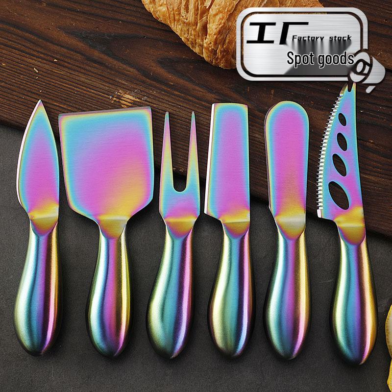 Stainless Steel Titanium Cheese Knife with Hollow Handle