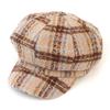 Universal Chemistry Brit Check Beige Newsboy Cap