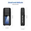 FONKEN 2 In 1 USB Bluetooth 5.0 Audio Transmitter Receiver LCD Display 3.5mm AUX Stereo Wireless Adapter Dongle For PC TV Car Headphone