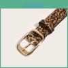 Fashion Womens Pu Leather Belt With Vintage Leopard Print For Casual Daily Wear
