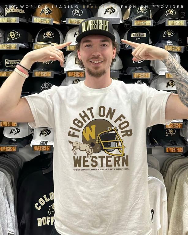 Western Michigan University Broncos fight on for 1980 football helmet shirt Unisex T-Shirt XXXL