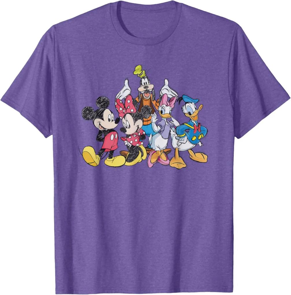 New Mickey Mouse and Friends Short Sleeve Fashion Casual T-Shirt S-4XL Four Seasons Unisex