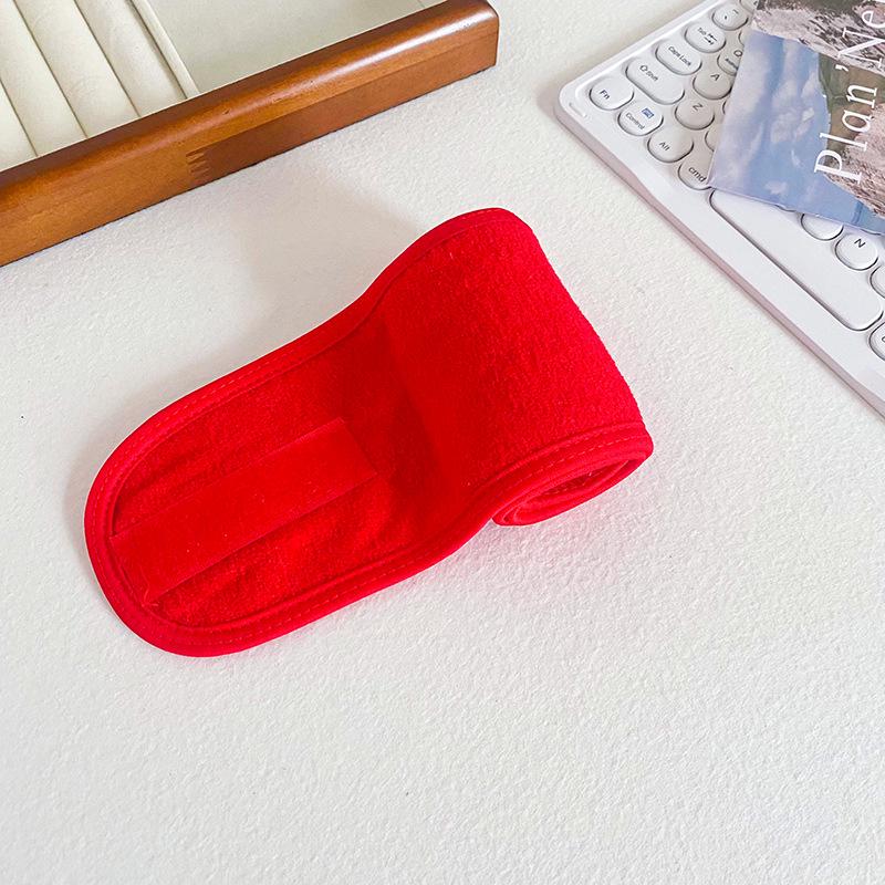 

European and American Velcro Maternity Headband: Foldable, Breathable, Summer Sports Hair Accessory червоний