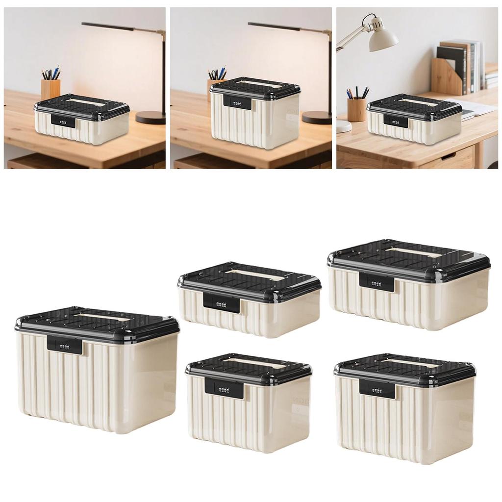 Lockable Storage Organizer Bin with Combination Lock Stackable Garage Organizer Box Privacy Container for Business Home Playroom