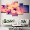 The art flowers 5 Panels Canvas Wall Art Wallpapers modern Poster Modular art painting for Living Room Home Decor