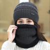 Hat Women's Winter Velvet Warm Ear Protection Wool Hat Fashionable Versatile Autumn and Winter Thickened Cold-proof Knitted Hat