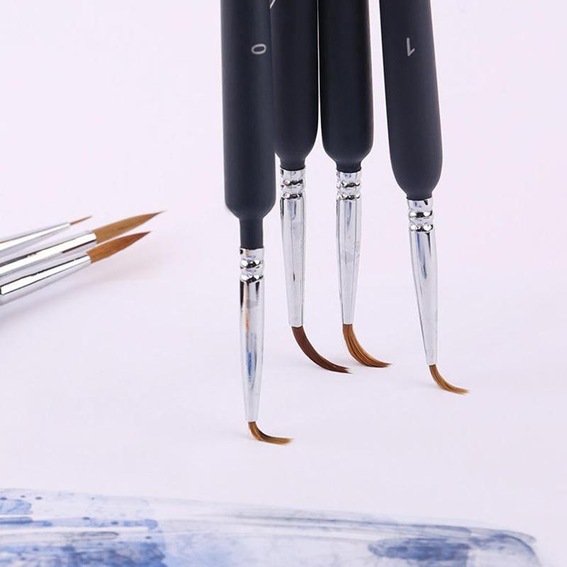 Miniature Model Paint Brushes Set 9 11 Pieces Fine Detail Brush for Nail Art Scale Models Hobby Craft Painting