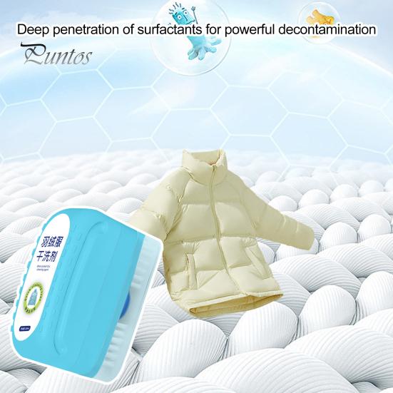 Odor Removal for Down Jackets 120ML Jacket Dry Cleaning Agent with Brush Wash Free Maintenance Kit Cleaner Garments