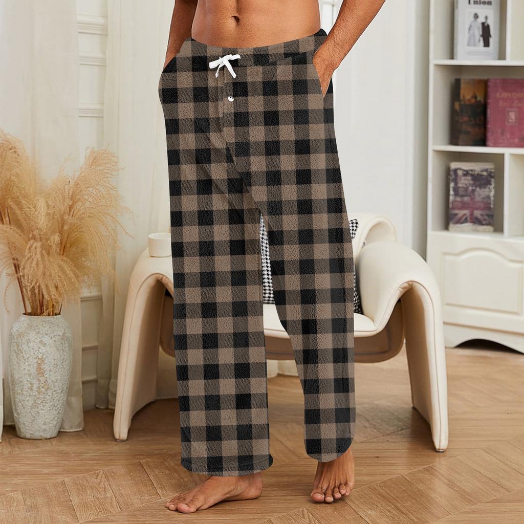 Men's Allover Printed Home Pants Sleeping Pajama Pants Long Pants Pajama Pants