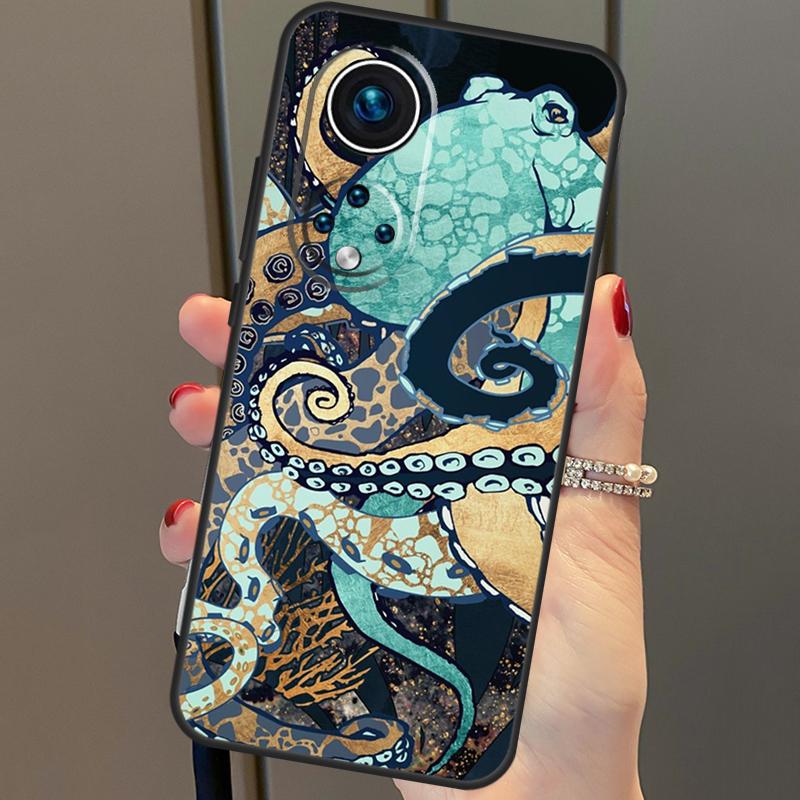 Marine Life Ocean Octopus Case For Honor Magic 6 Pro 5 Lite 50 70 90 X6 X7 X8 X9 Honor X6a X7a X8a X9a X8b X9b Cover