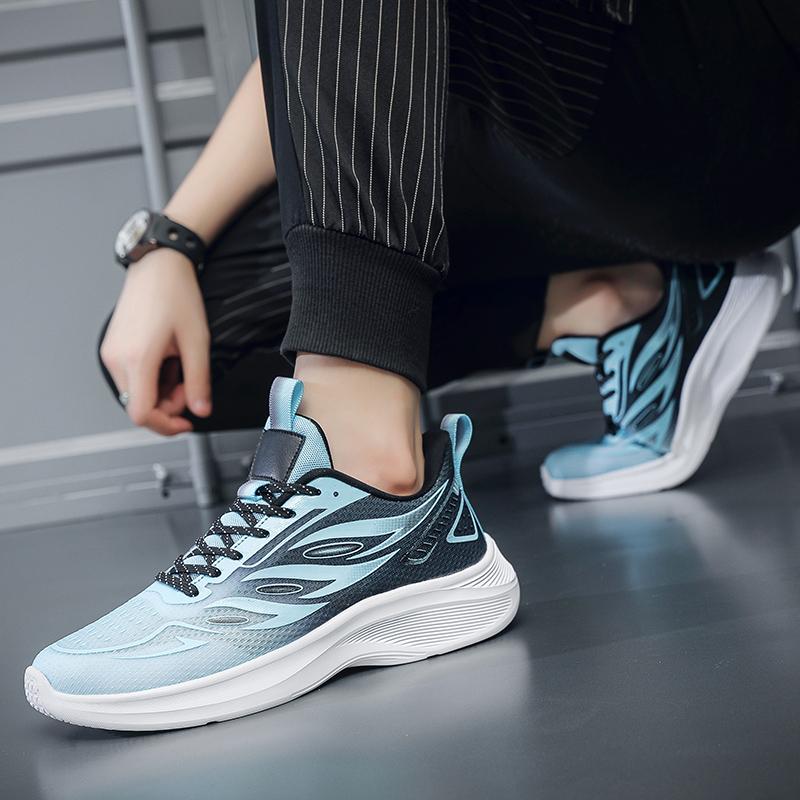 Men's Shoes Big Size 50 Super Light Running Shoes Foreign Trade Casual Shoes Mesh Surface Flying Woven Breathable Sneakers