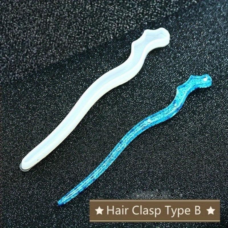 Transparentní vlásenka silikonová speciální forma na pryskyřici Forma na výrobu šperků z epoxidové pryskyřice vlastními rukama (Pouze formy)