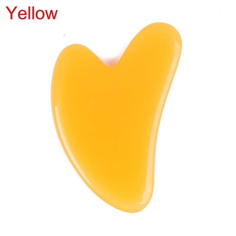 1 szt. Żywiczny wosk miodowy w kształcie serca deska do skrobania golenie akupunktura i moxiterapia masaż twarzy
