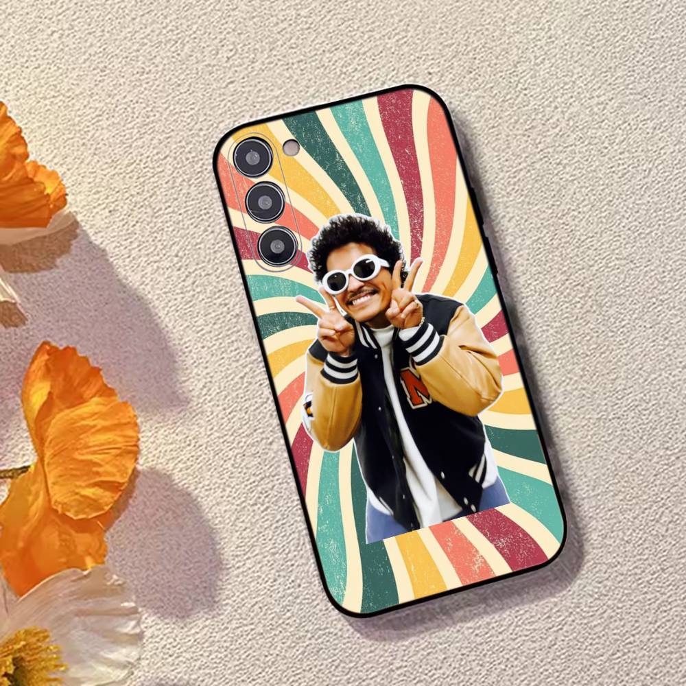 Singer Bruno M-Mars Phone Case Black Silicone Soft For Samsung Galaxy A73,A72,A71,A70,A53,A52,A51