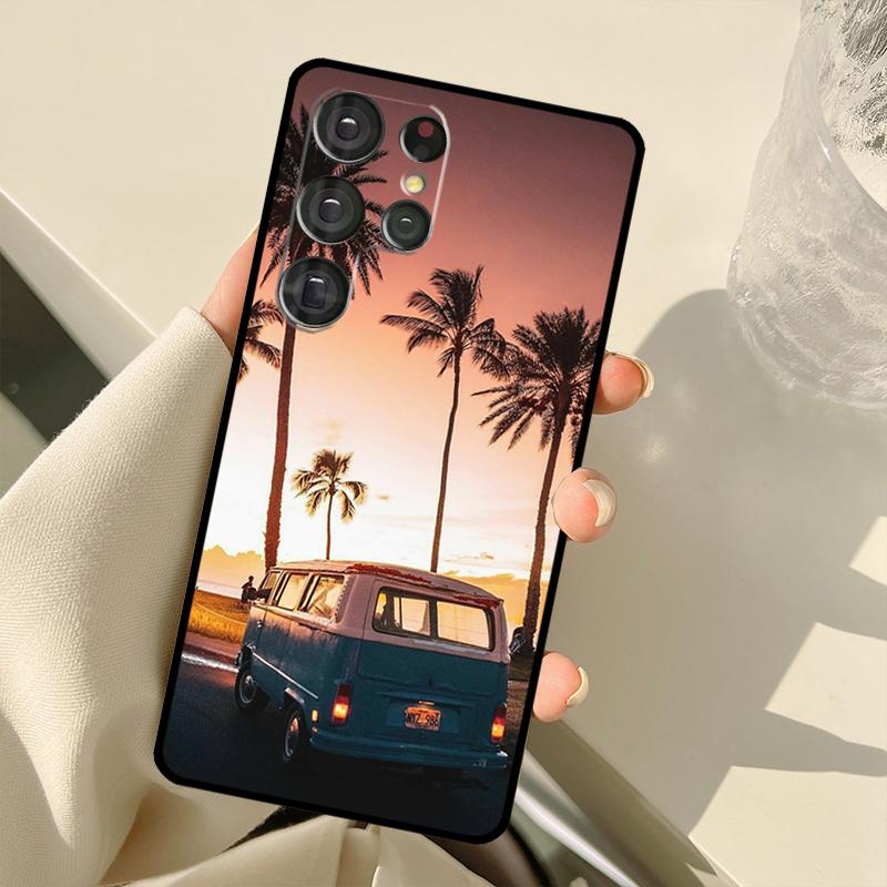 Combi Van Surf For Samsung Galaxy S22 Ultra S21 S20 FE S8 S9 S10 Note 10 Plus Note 20 Ultra Phone Case