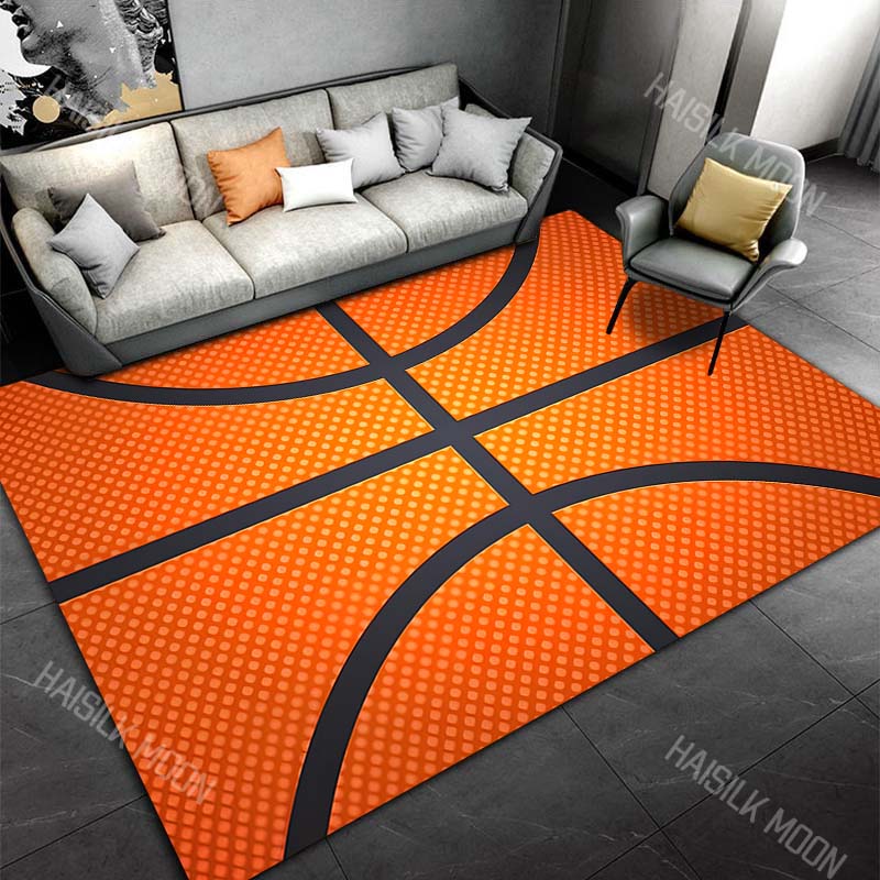 

Close-up orange basketball texture Print Carpet Rug for Living Room Bedroom Sofa Doormat Home Decor Non-slip Floor Mat 40x60cm