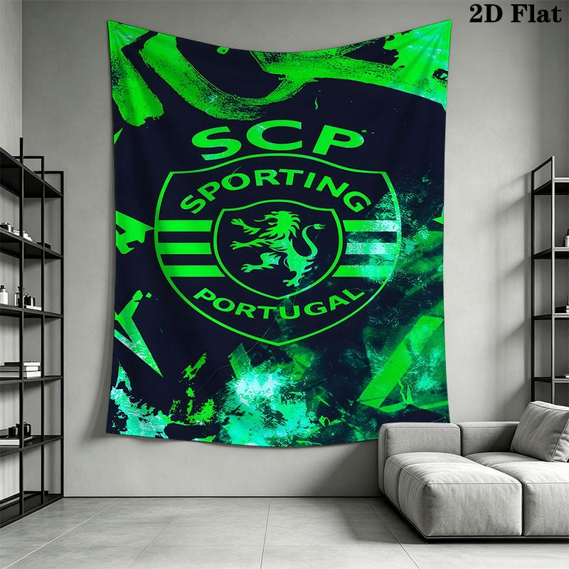 Sporting CP logo Wall Hanging Printed Fabric Blanket Decorative Tapestries for Bedroom Living Room Home Decor