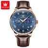 Olevs 2893 Oem Custom Hot Business Brand Moon Phase Luminous Waterproof Chronograph Watches Men Luxury Men's Quartz Watch