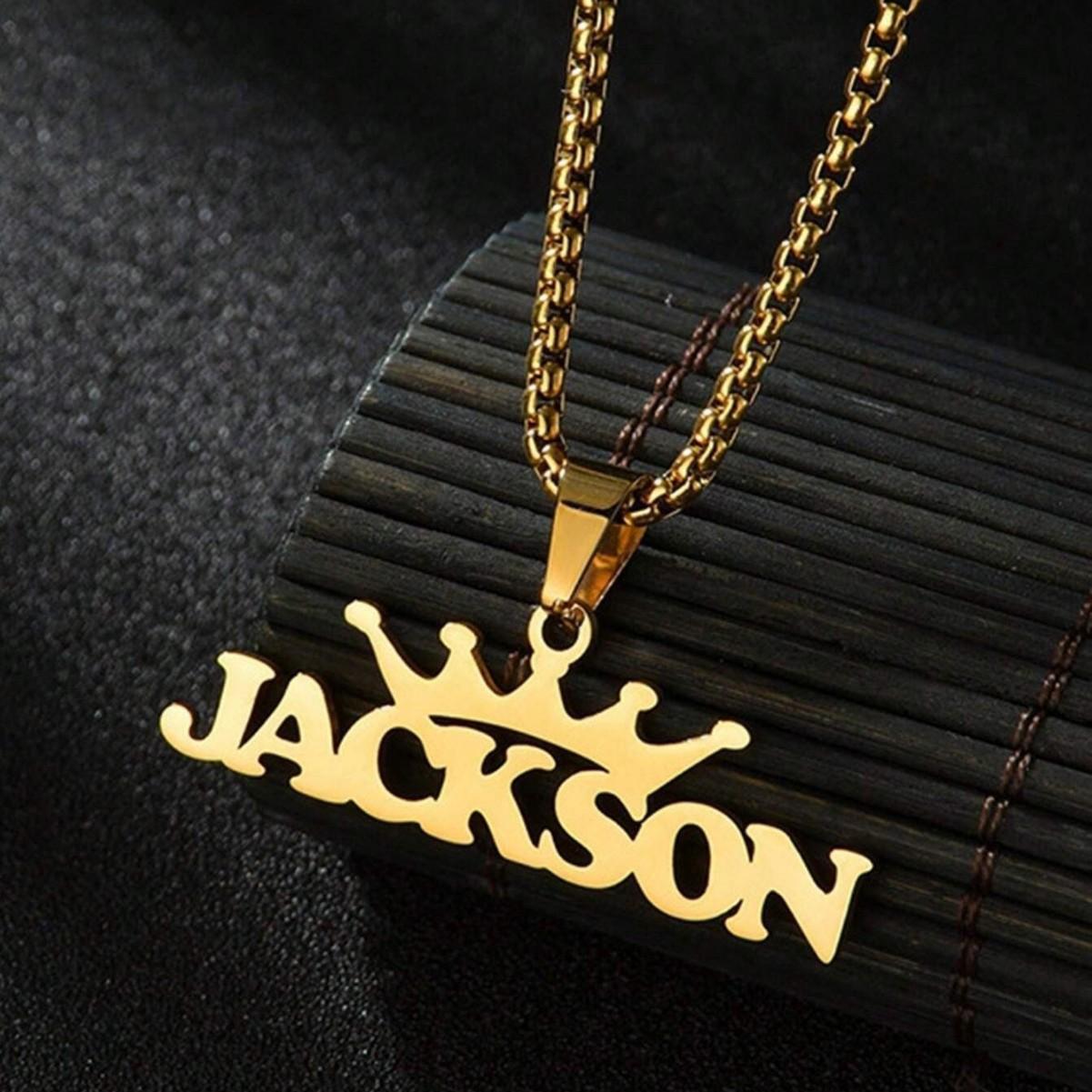 Fashionable new stainless steel DIY letter necklace for men, titanium steel pendant clavicle chain 1 серебряный