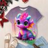 Women's Cartoon Dragon T-Shirt Fashion 3d T Shirt Fashion Near Short-Sleeved Oversized Streetwear Tees Casual Woman Tops