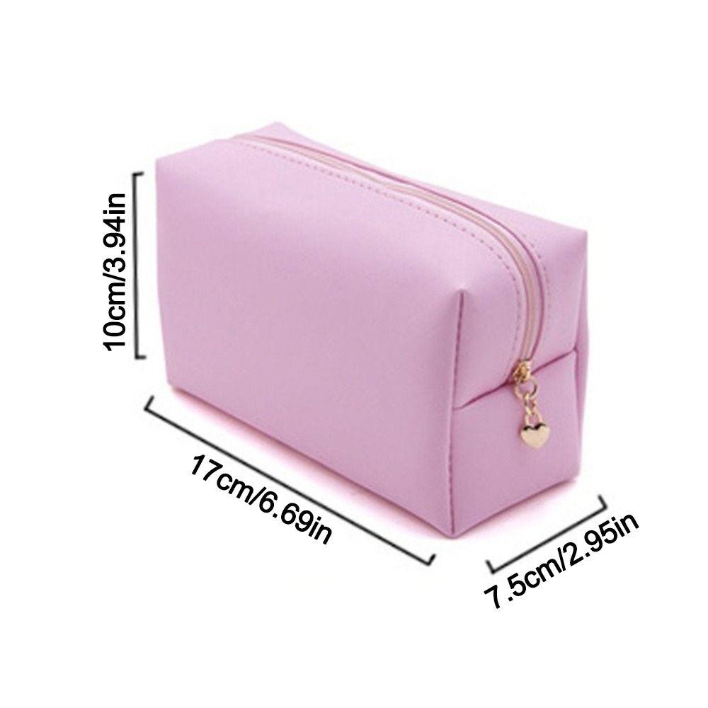 New PU Leather Makeup Bag Large Capacity Zipper Closure Toiletry Bag Waterproof Storage Bag for Women & Men